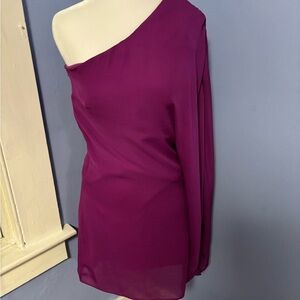 MM Couture Red Asymmetrical Backless Cocktail Dress